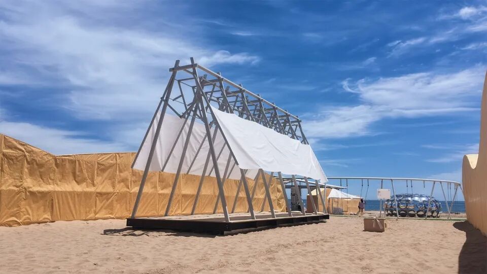 island creature installation by beats architects