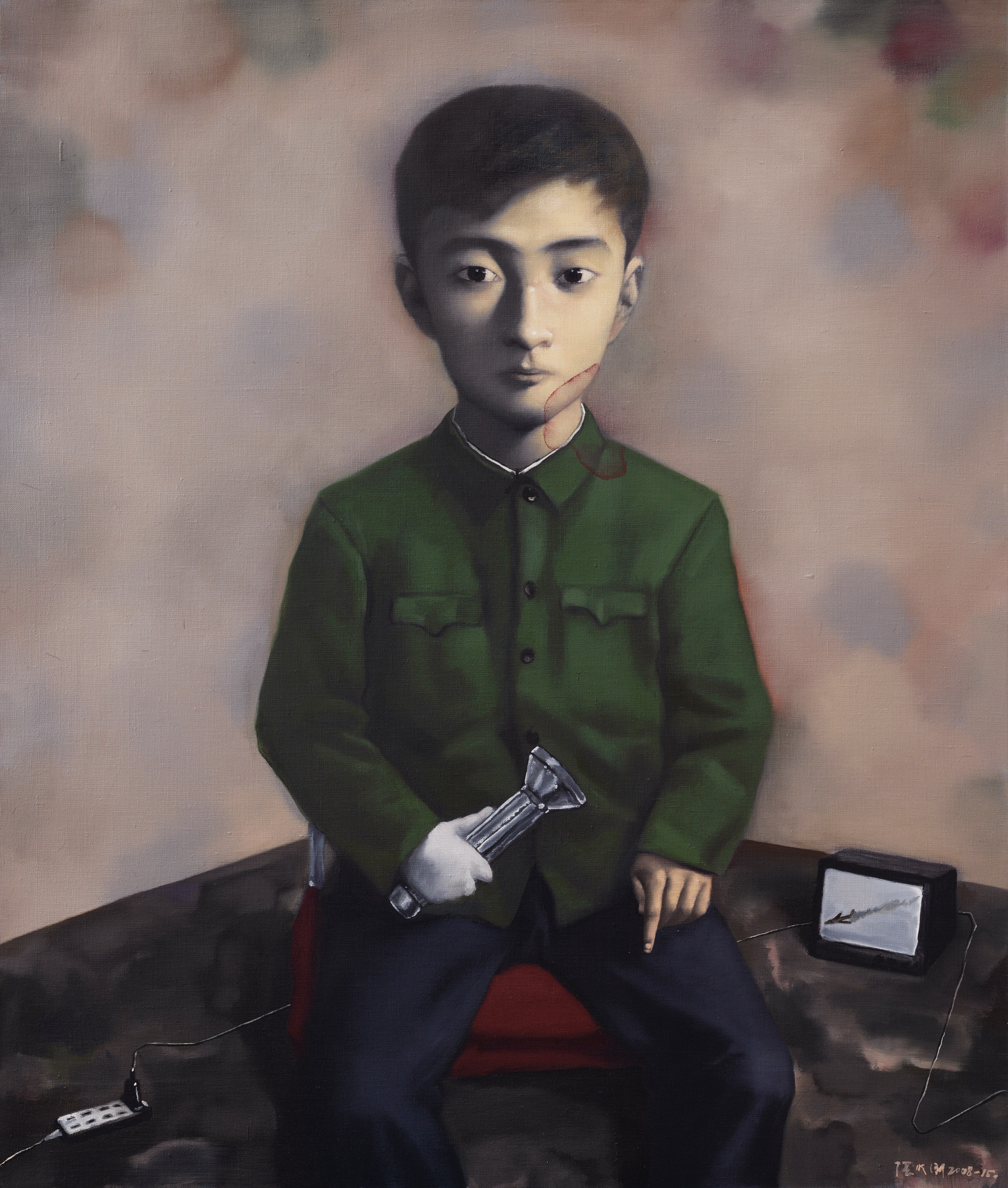 张晓刚《手电筒》