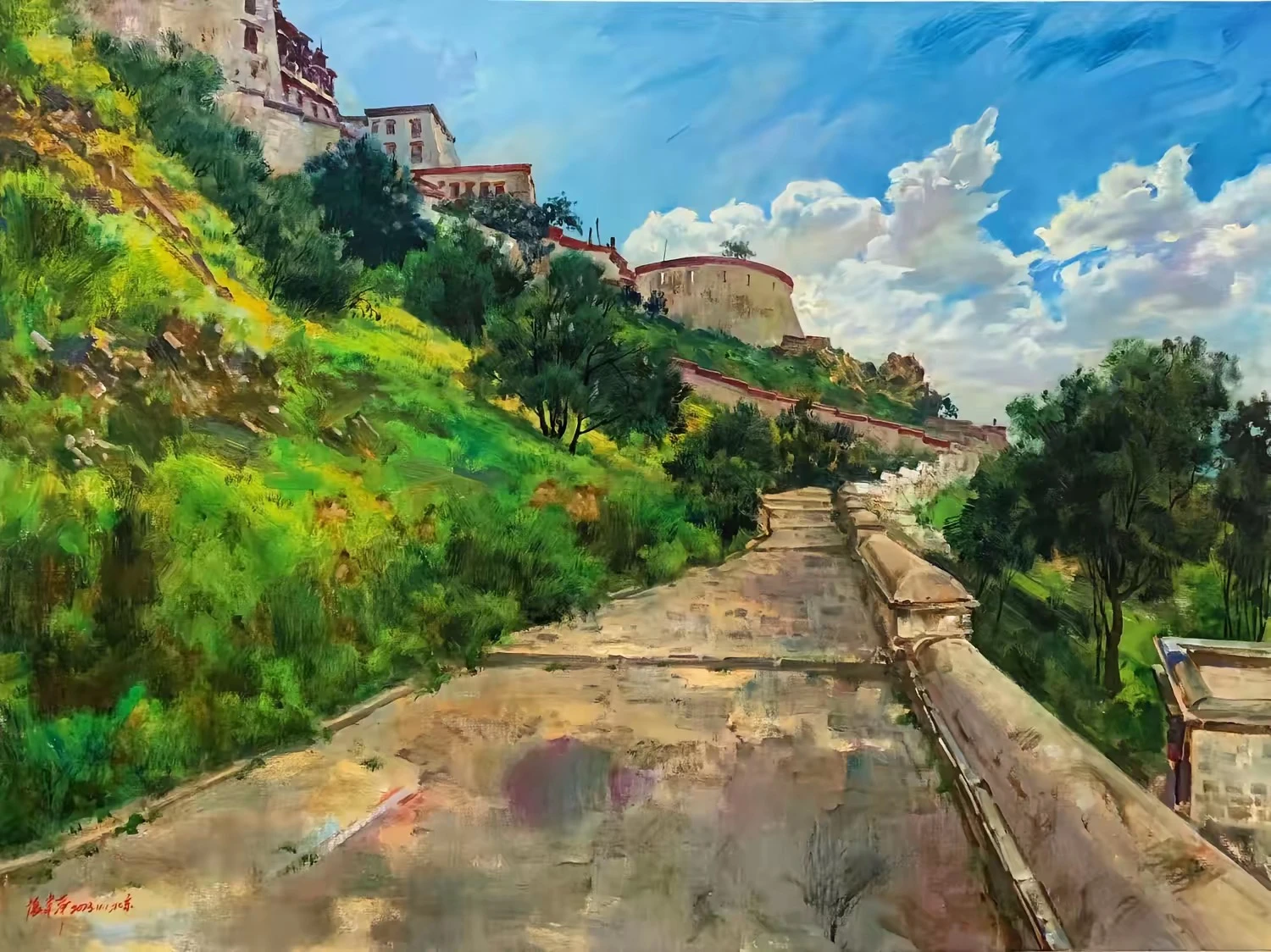 布达拉宫后山的午后