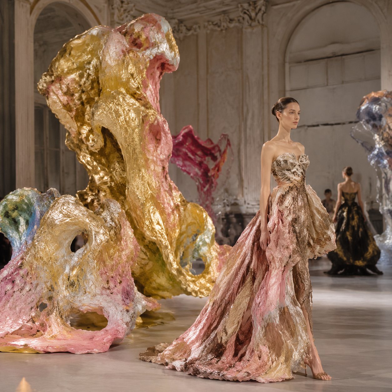 Lynda Benglis 启发 Dior 2026 秋冬高级定制系列