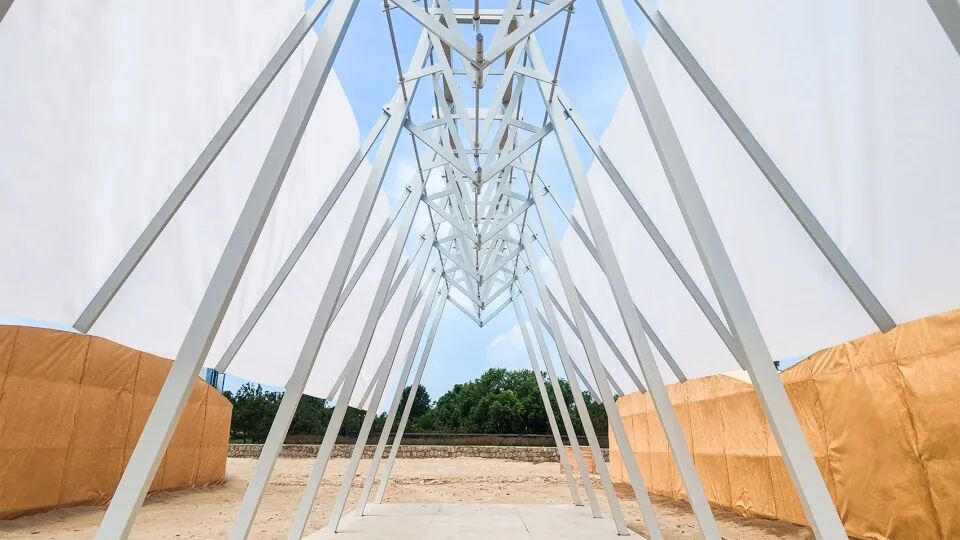 island creature installation by beats architects